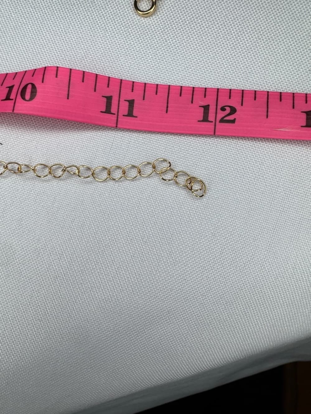 Gold Tone Shark Tooth Charm Bracelet Adjustable Dainty Chain - Thumbnail 4