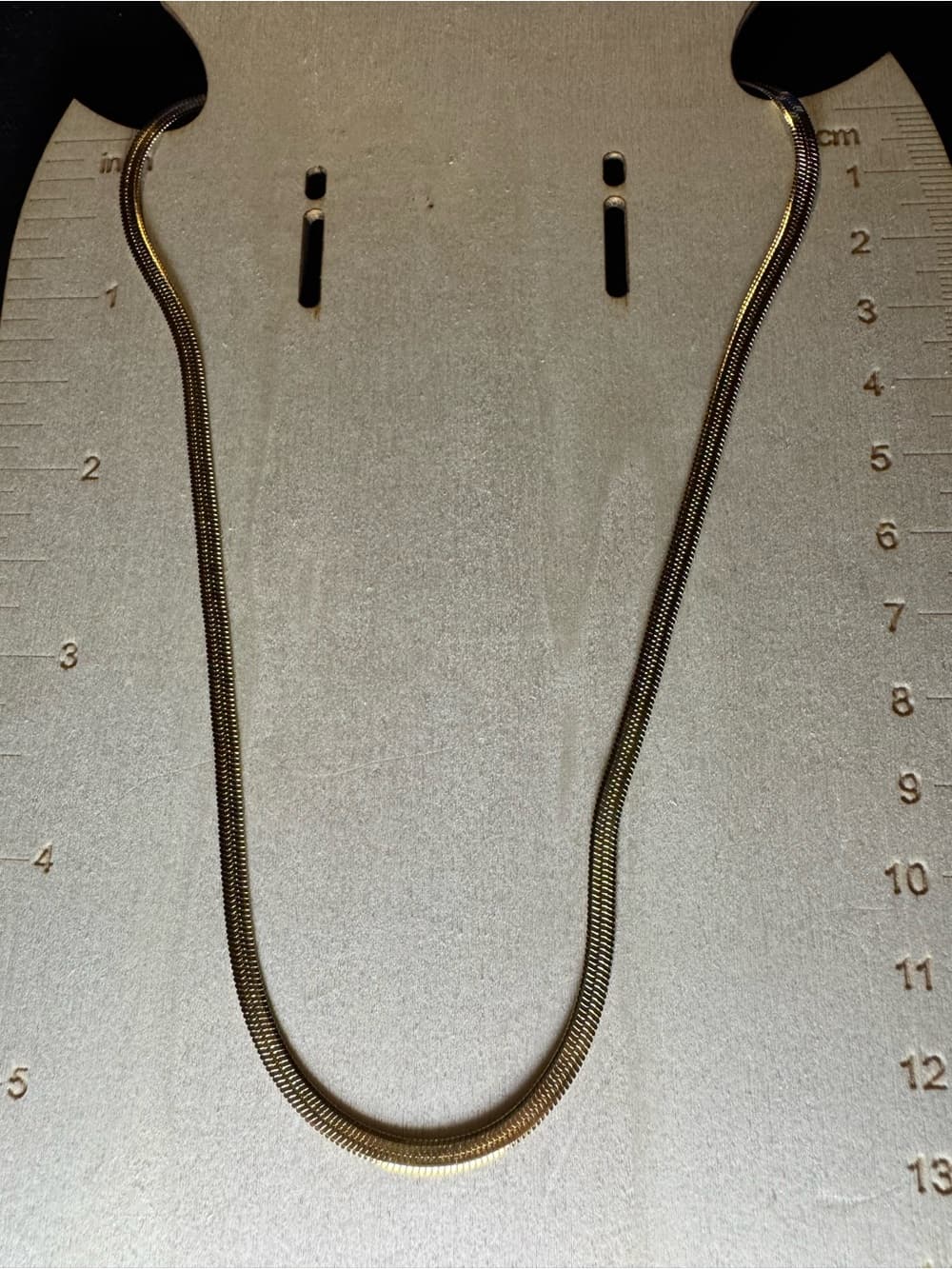 ★ Gold Tone Herringbone Snake Chain Necklace Minimalist Layering Chain