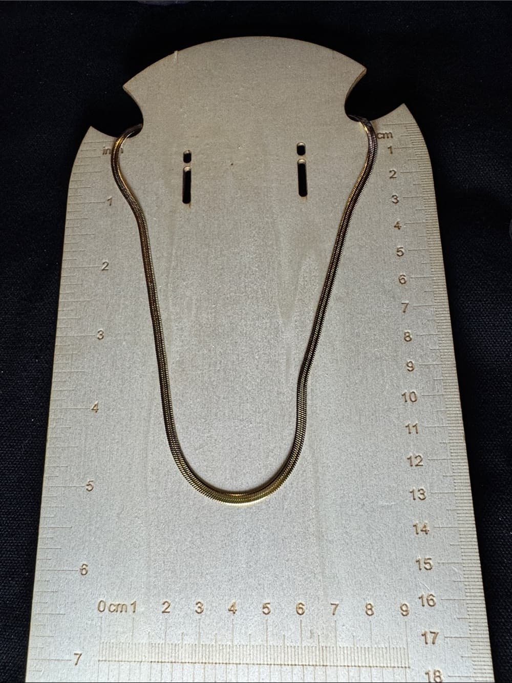 ★ Gold Tone Herringbone Snake Chain Necklace Minimalist Layering Chain - Thumbnail 6