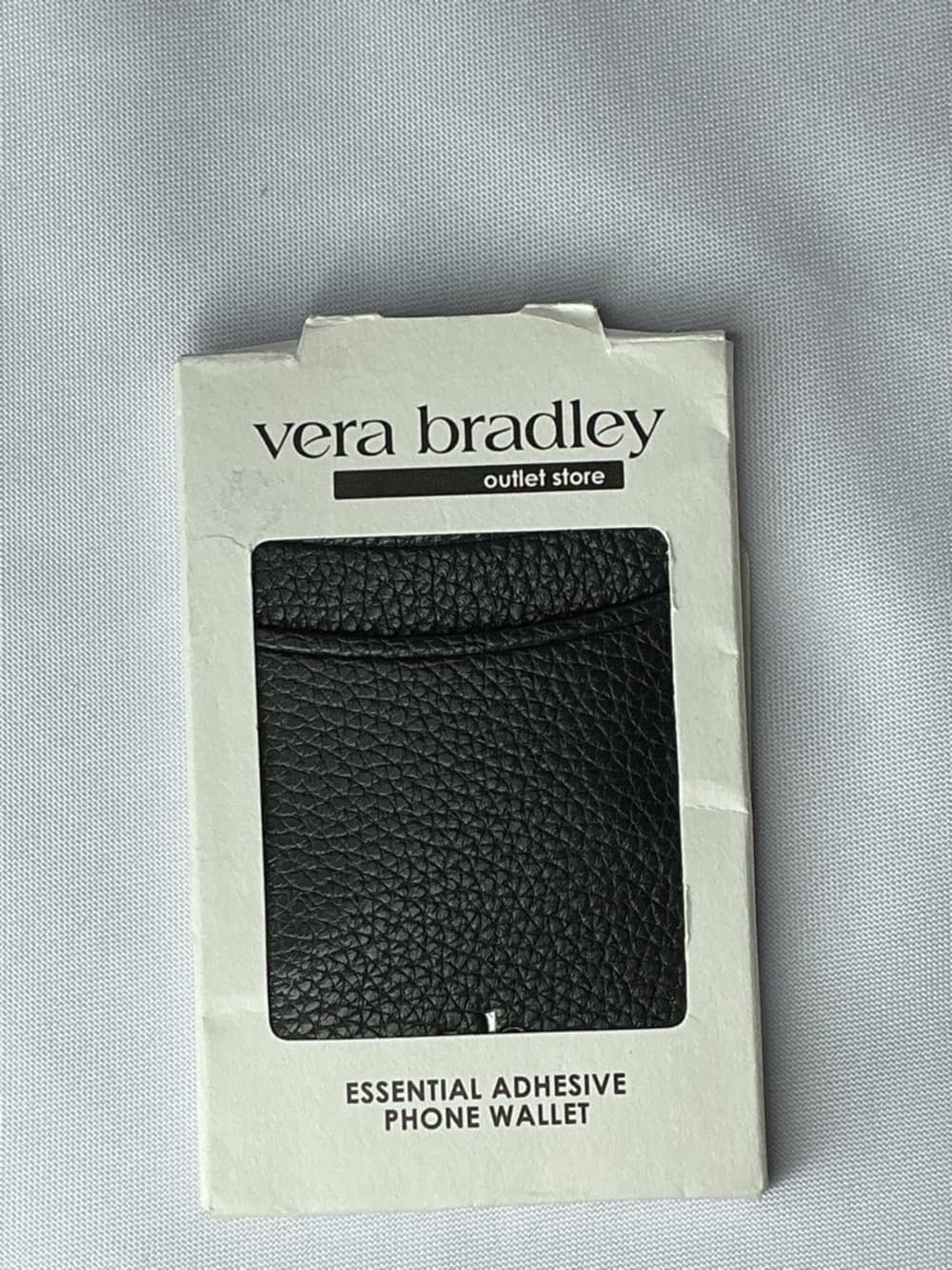 Vera Bradley Adhesive Phone Wallet Black Card Holder NWT