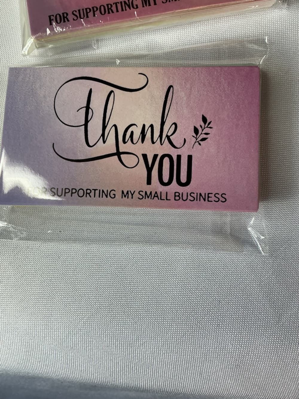 ★ 25 Rainbow Pastel Thank You Cards Customer Appreciation