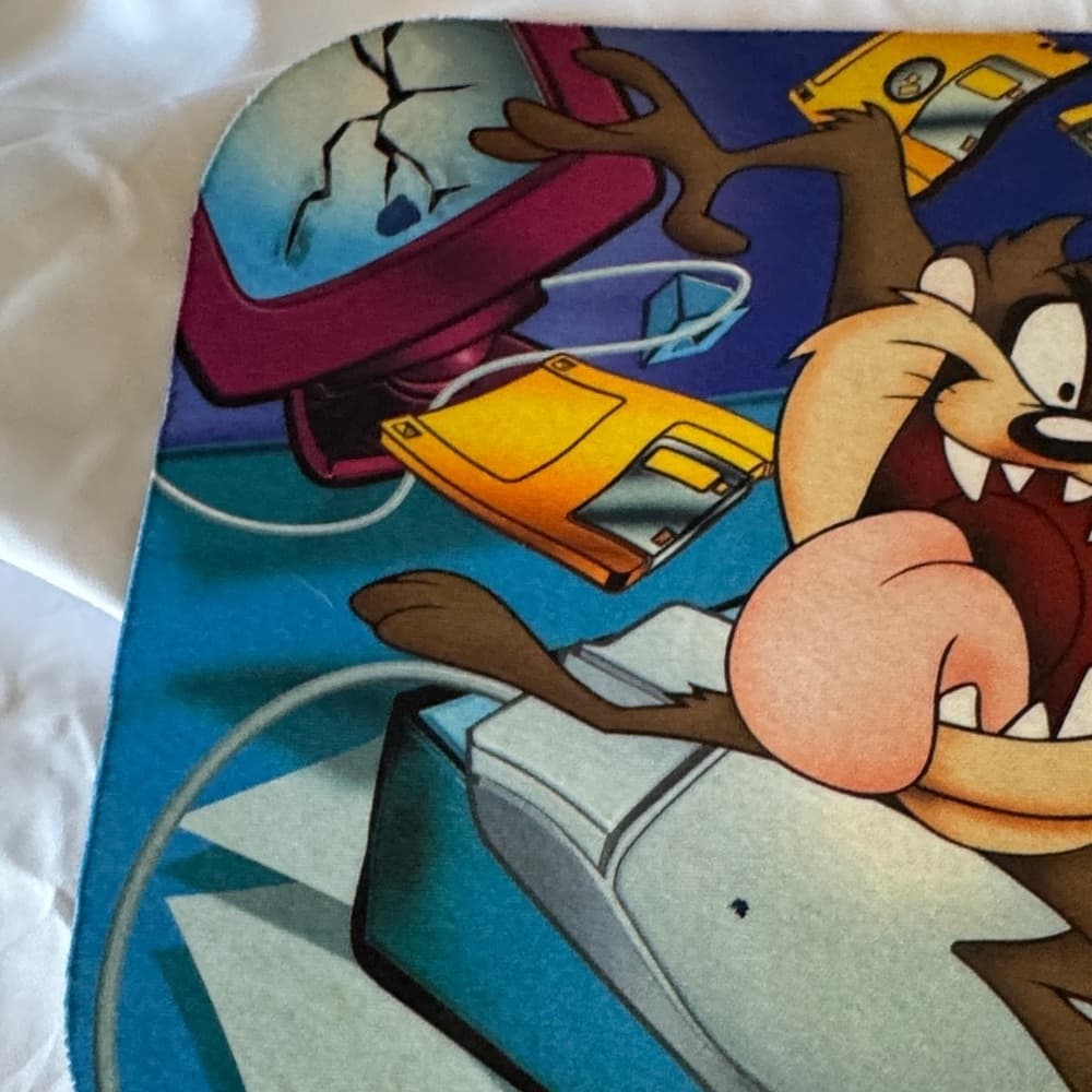 ★ Vintage 1999 Taz Mouse Pad Warner Bros Looney Tunes Desk Accessory - Thumbnail 5