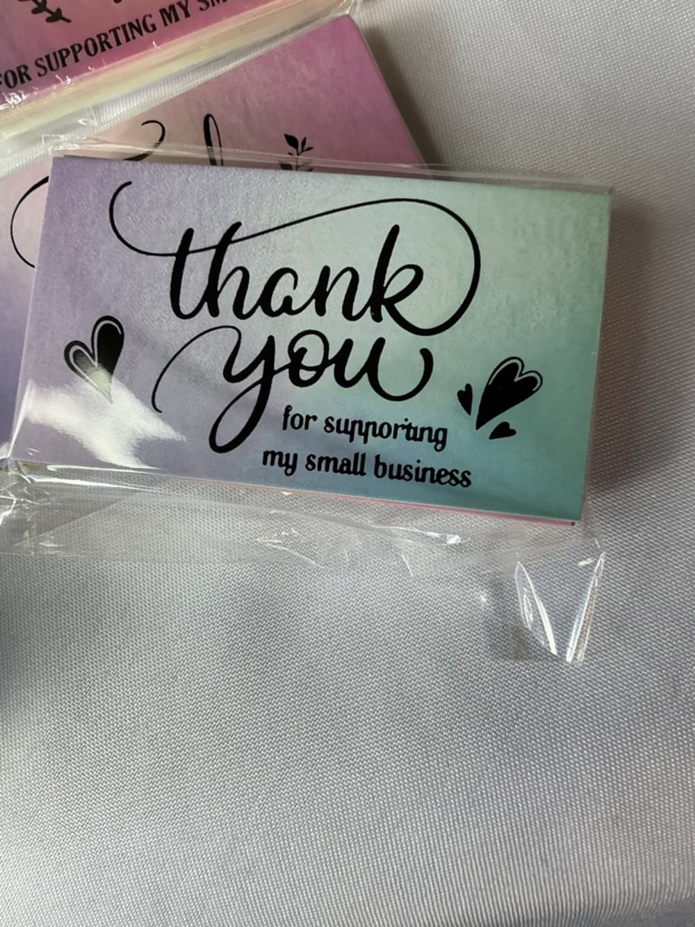 ★ 25 Rainbow Pastel Thank You Cards Customer Appreciation - Thumbnail 4