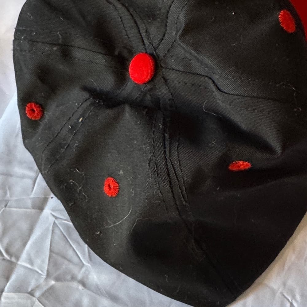 Black and Red Cartoon Character Cap - Thumbnail 2