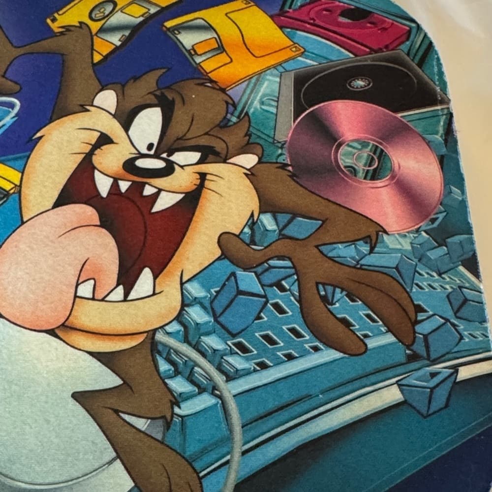 ★ Vintage 1999 Taz Mouse Pad Warner Bros Looney Tunes Desk Accessory - Thumbnail 6