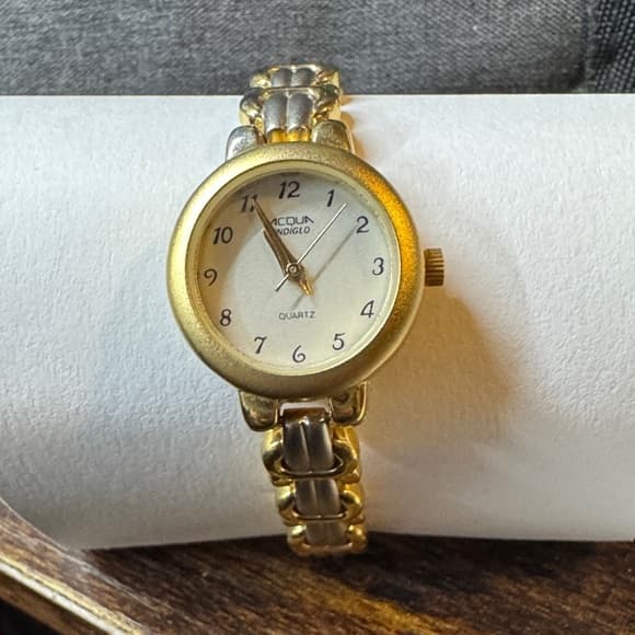 Timex Gold and Silver Acqua Indiglo Watch - Thumbnail 7