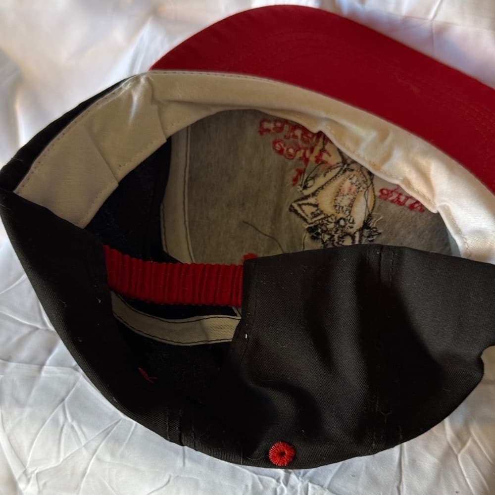 Black and Red Cartoon Character Cap - Thumbnail 3