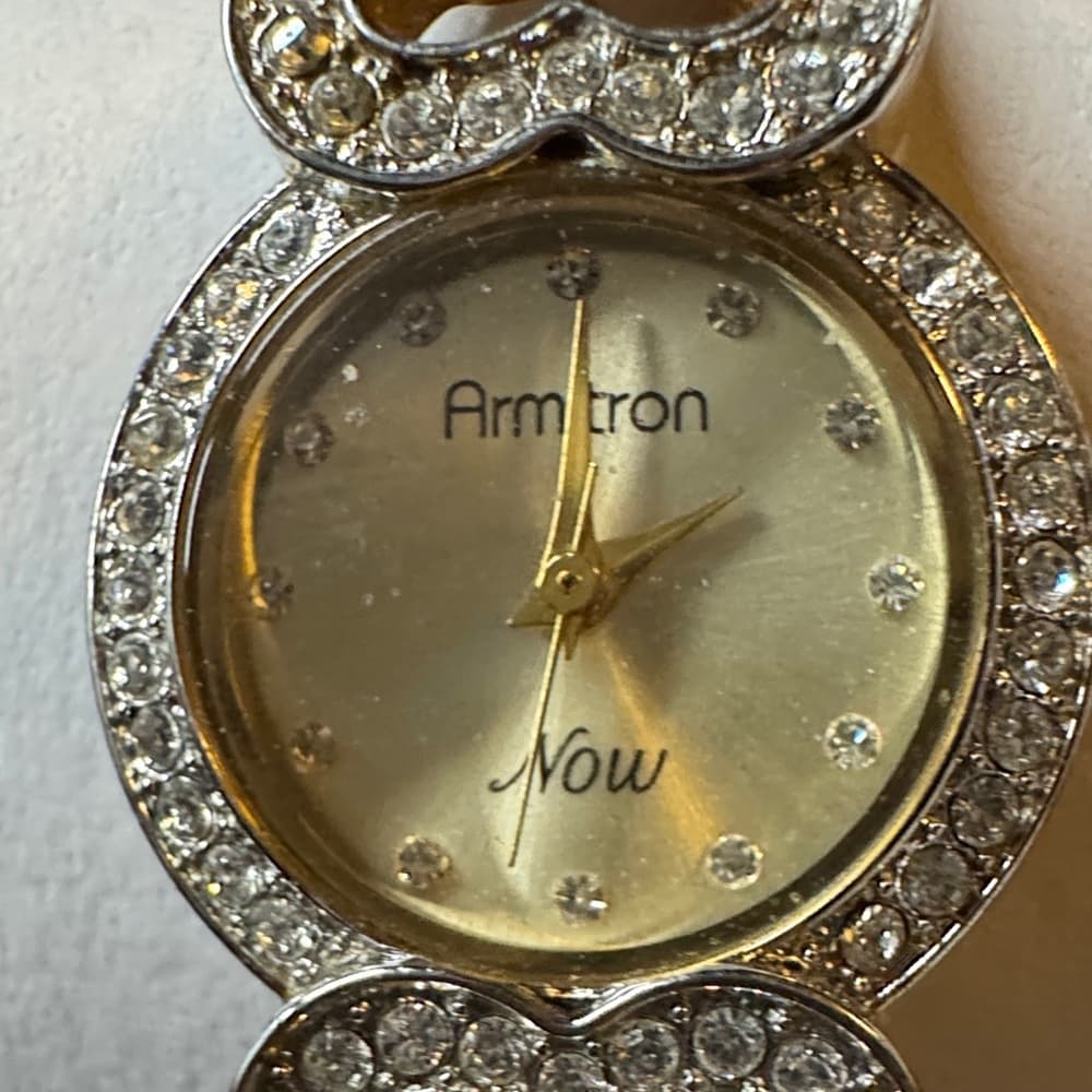 Armitron Women's Gold Watch with Heart Accents - Thumbnail 3