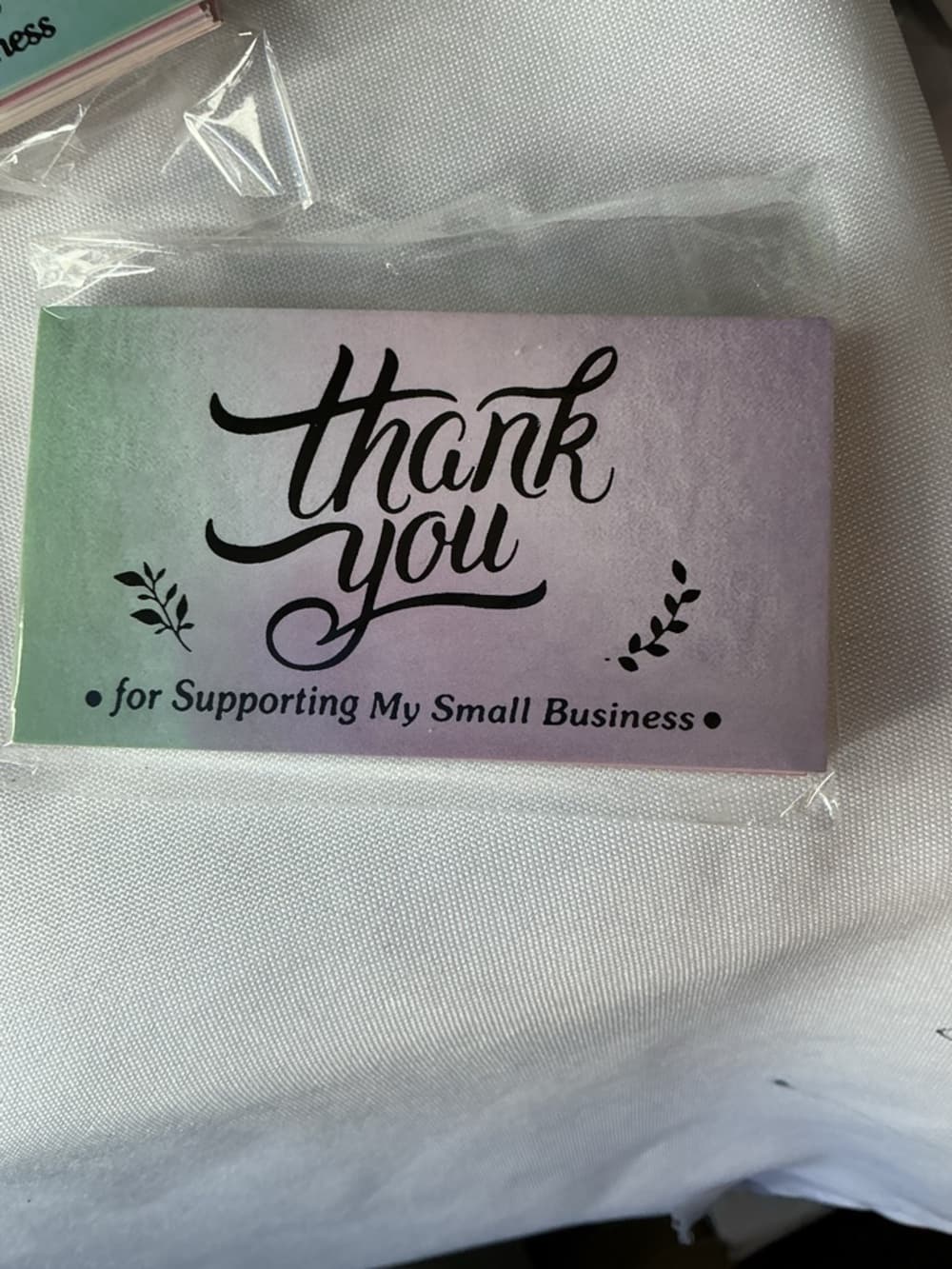 ★ 25 Rainbow Pastel Thank You Cards Customer Appreciation - Thumbnail 2
