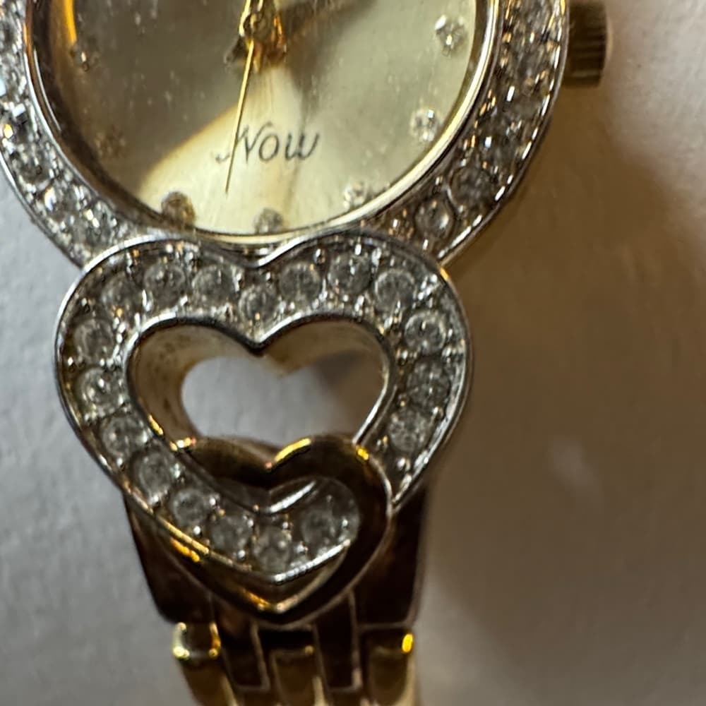 Armitron Women's Gold Watch with Heart Accents - Thumbnail 2