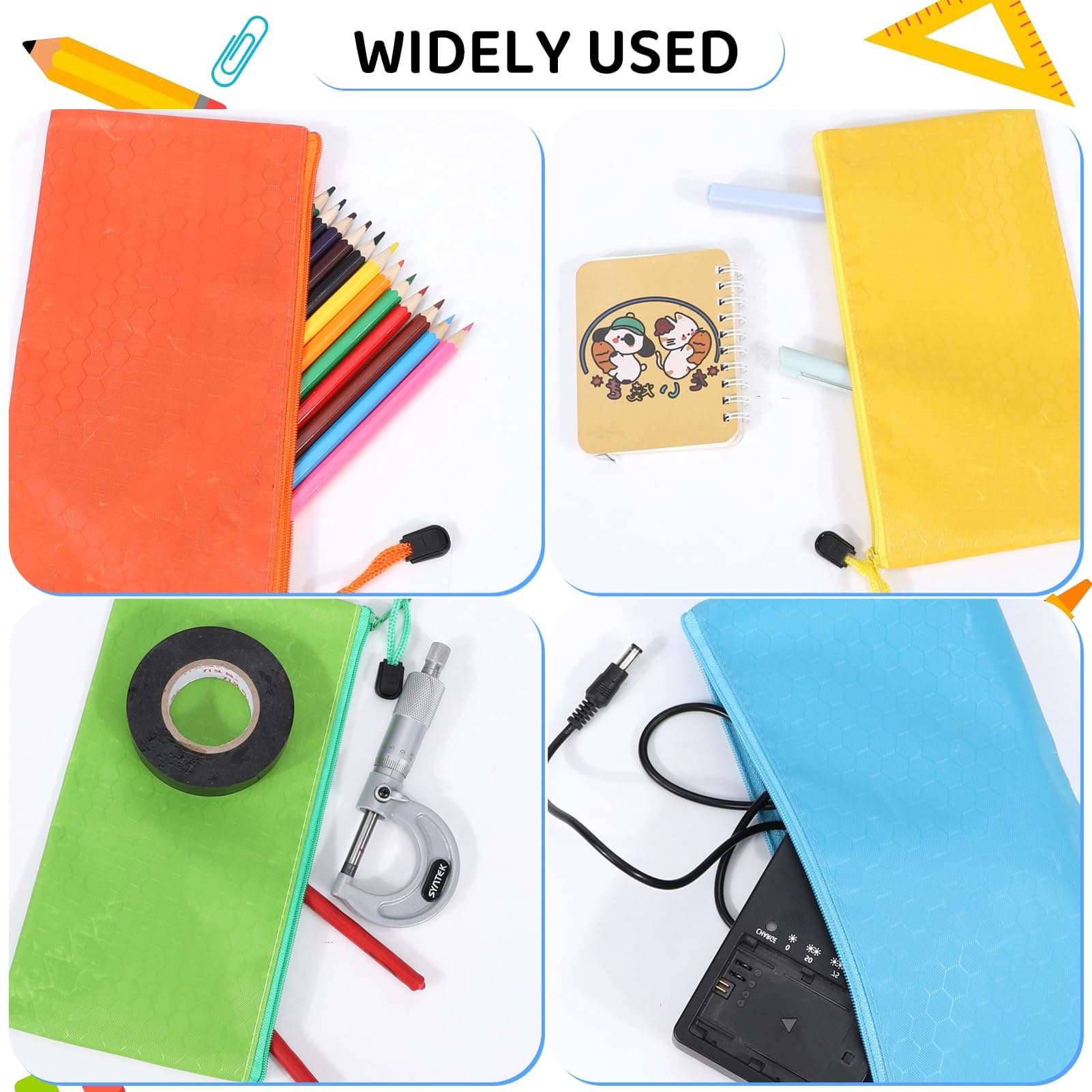YOPCDJ 72pcs Pencil Pouch Bulk,Zipper Pouches,Waterproof Pencil Bags, Small Orga - Thumbnail 4