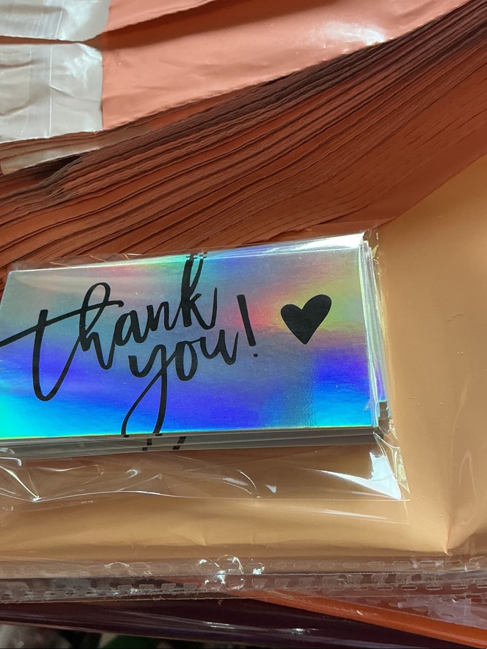 Thank you cards for giveaway