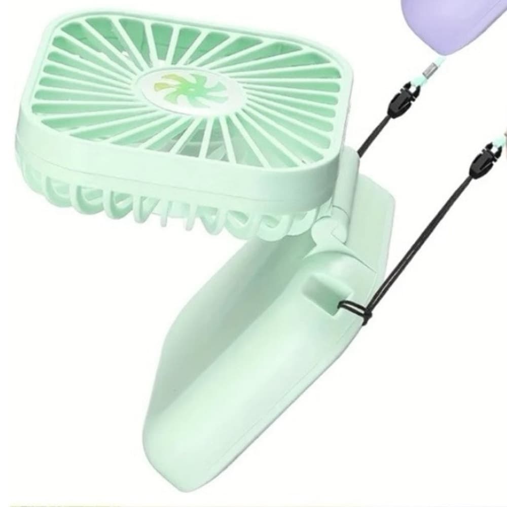 ★ Portable Mini USB Rechargeable Handheld Fan Foldable Green - Thumbnail 5