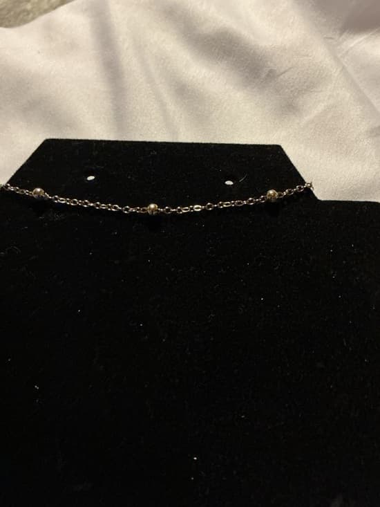 Delicate Gold-Tone Bead Chain Bracelet - Thumbnail 2