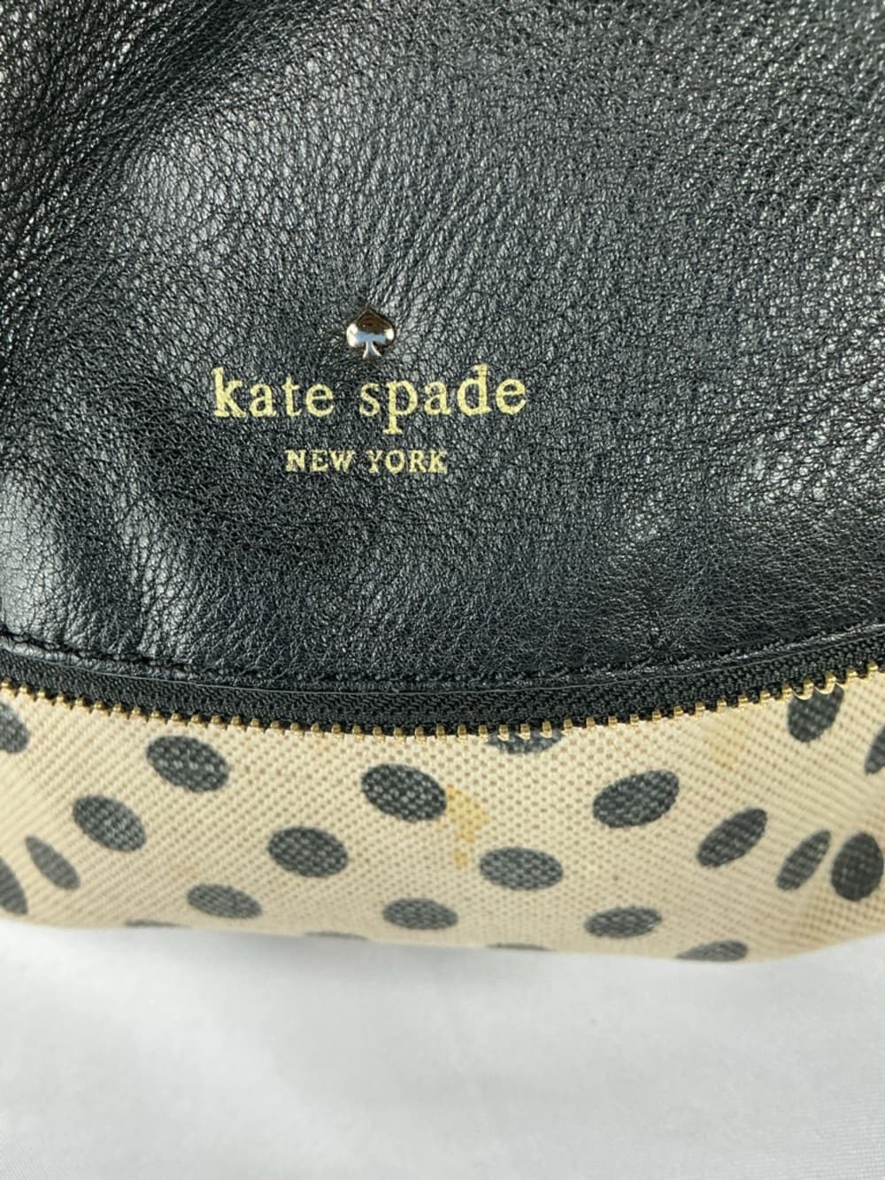 ⭐ Kate Spade Black Leather Polka Dot Crossbody Shoulder Bag