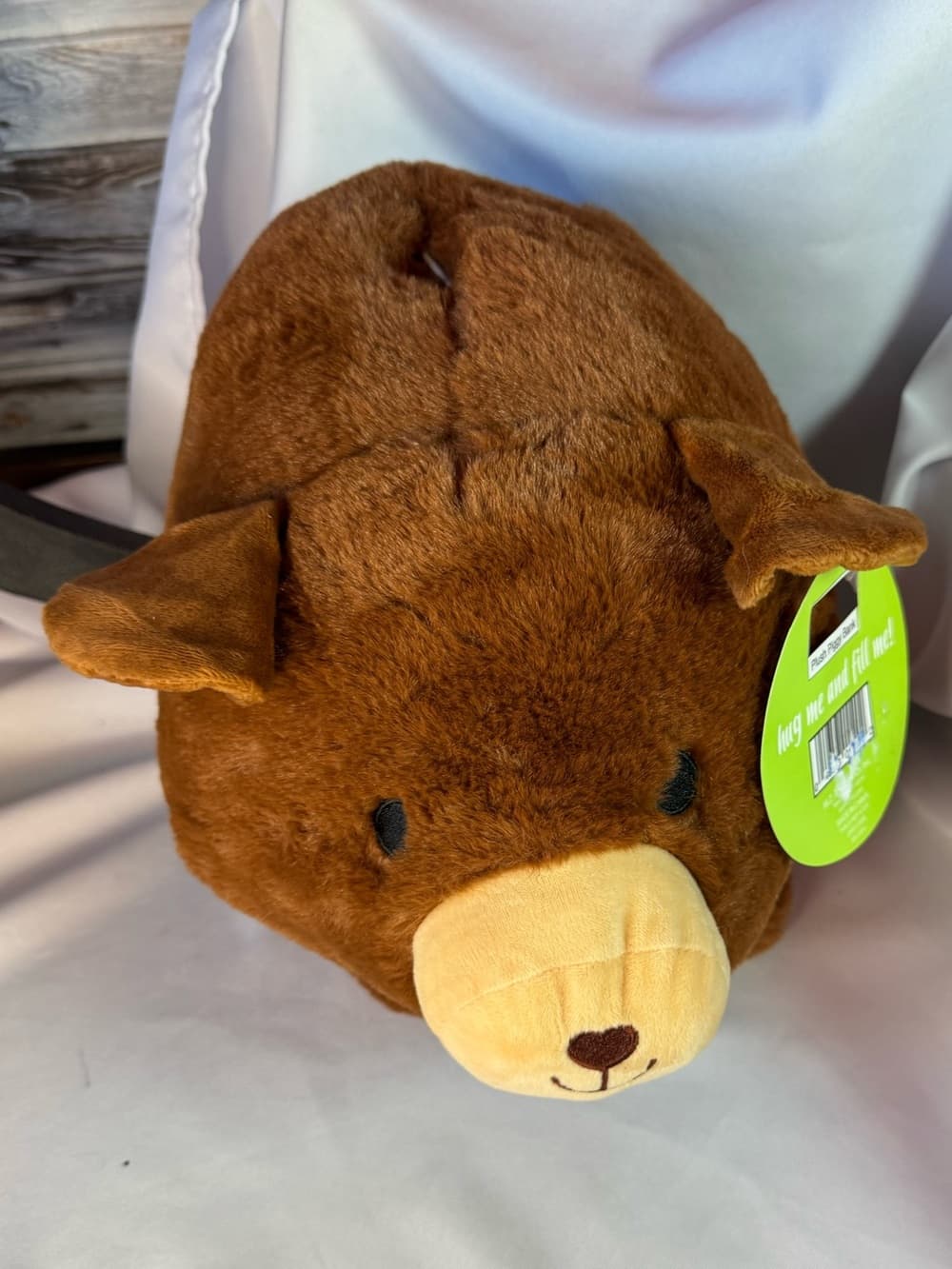★ Plush Piggy Bank Brown Stuffed Animal Coin Bank Money Saver Gift - Thumbnail 6