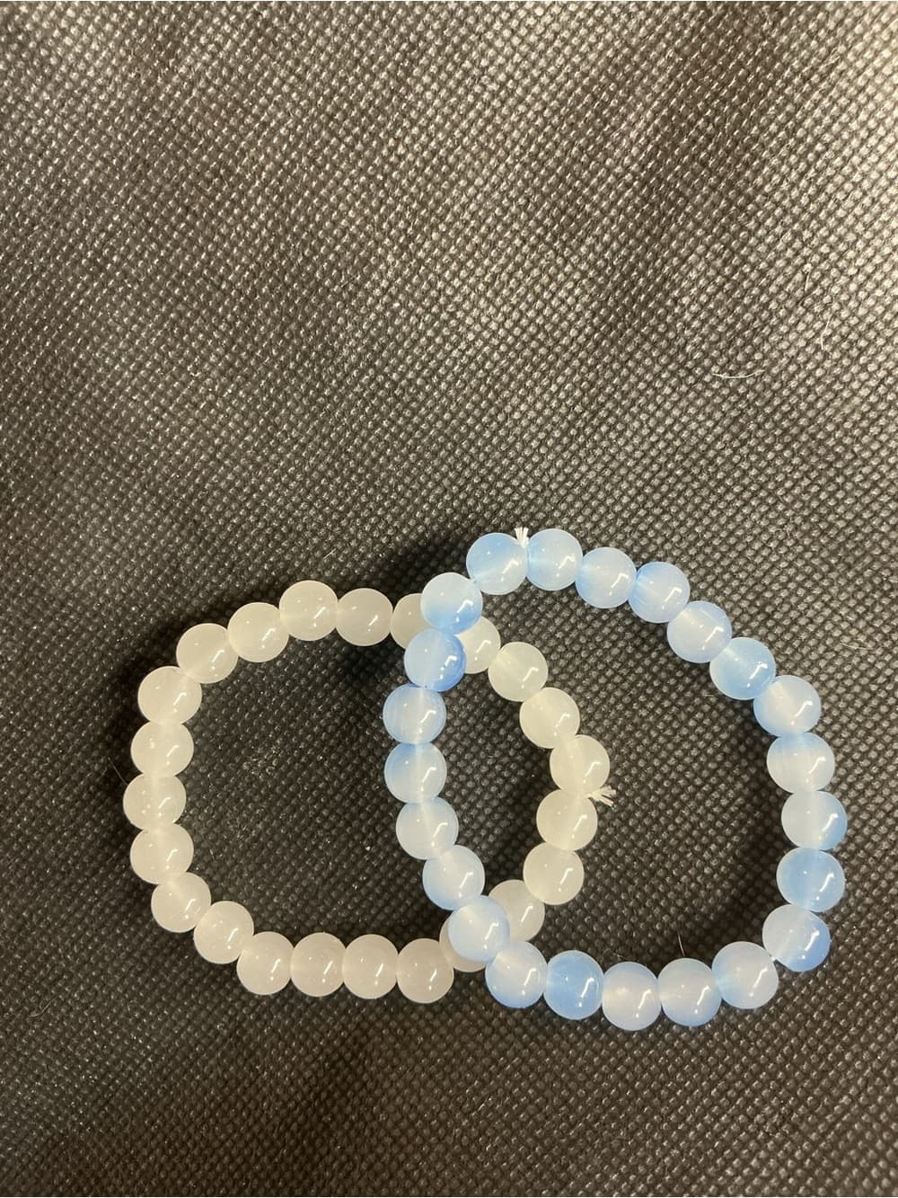 ⭐ Opalite Beaded Stretch Bracelet Set Minimalist Crystal Jewelry - Thumbnail 2