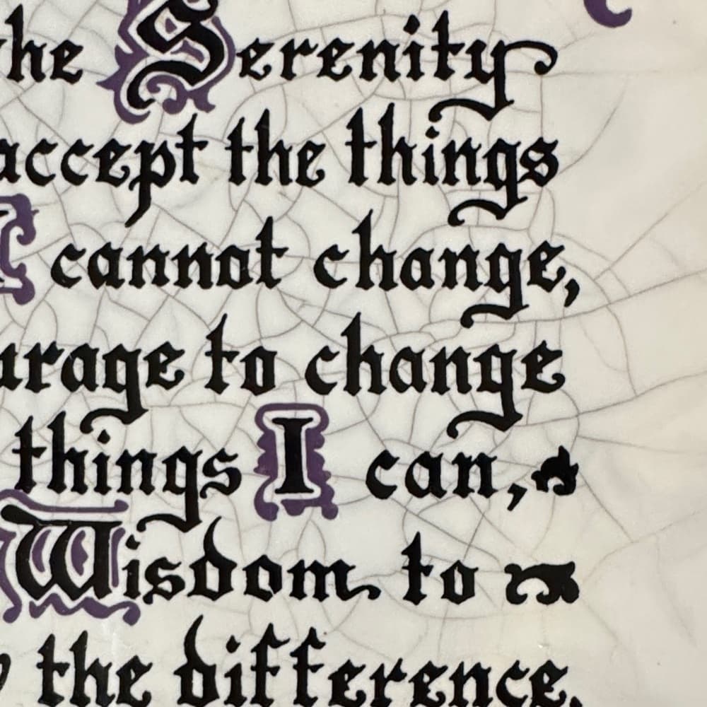 ★ Serenity Prayer Decorative Tile Plaque Religious Inspirational Wall Decor