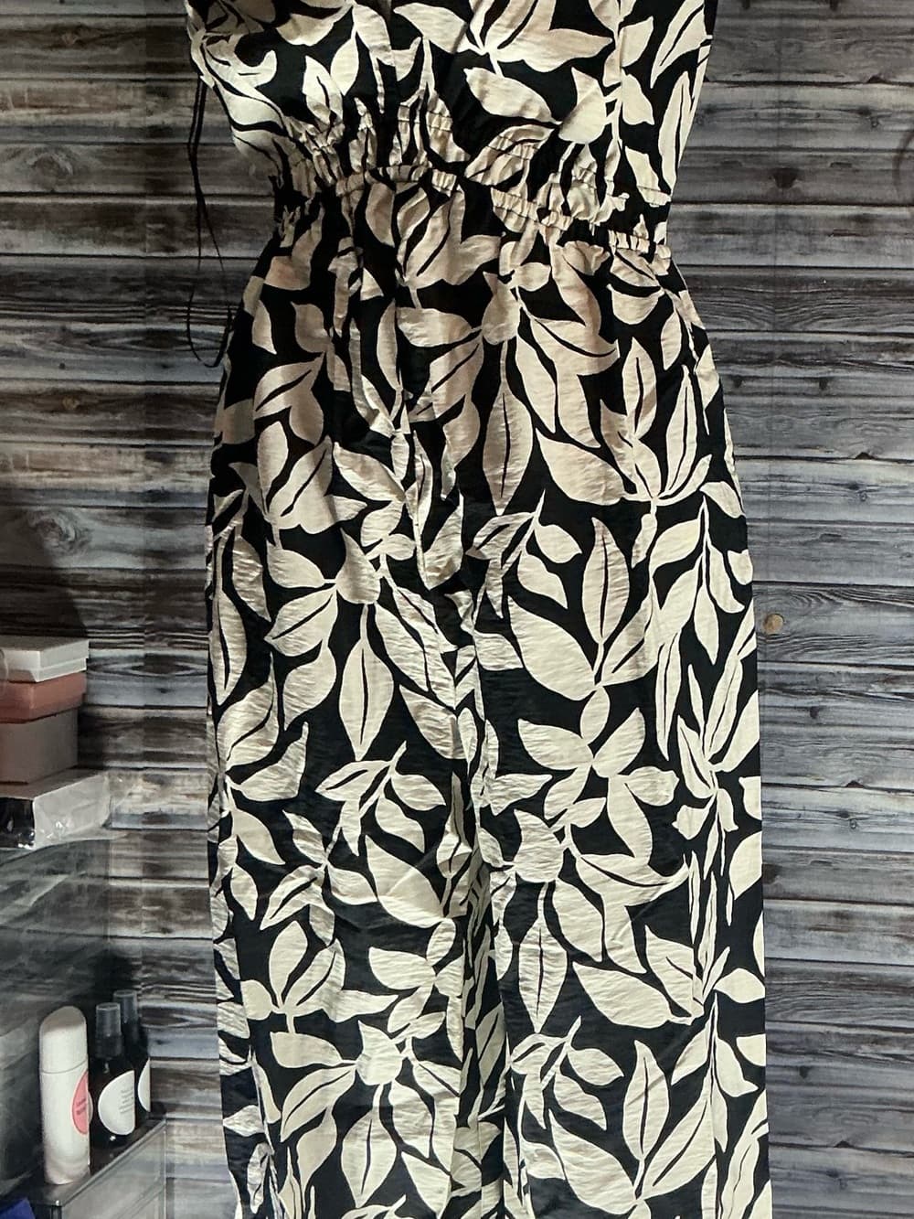 ⭐ NWT A New Day Jumpsuit Bundle XS S M Black Leaf Wide Leg - Thumbnail 3