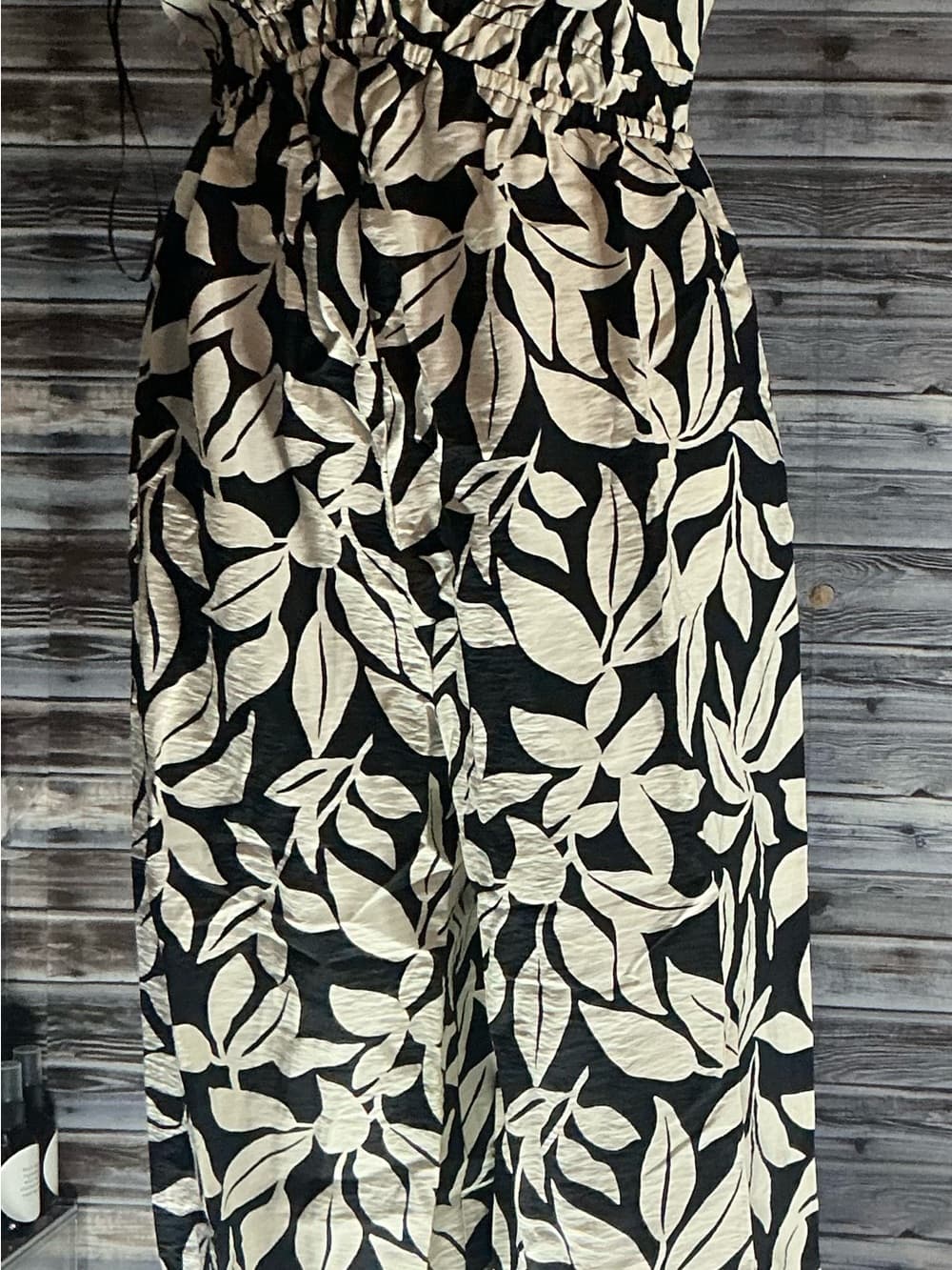 ⭐ NWT A New Day Jumpsuit Bundle XS S M Black Leaf Wide Leg - Thumbnail 4