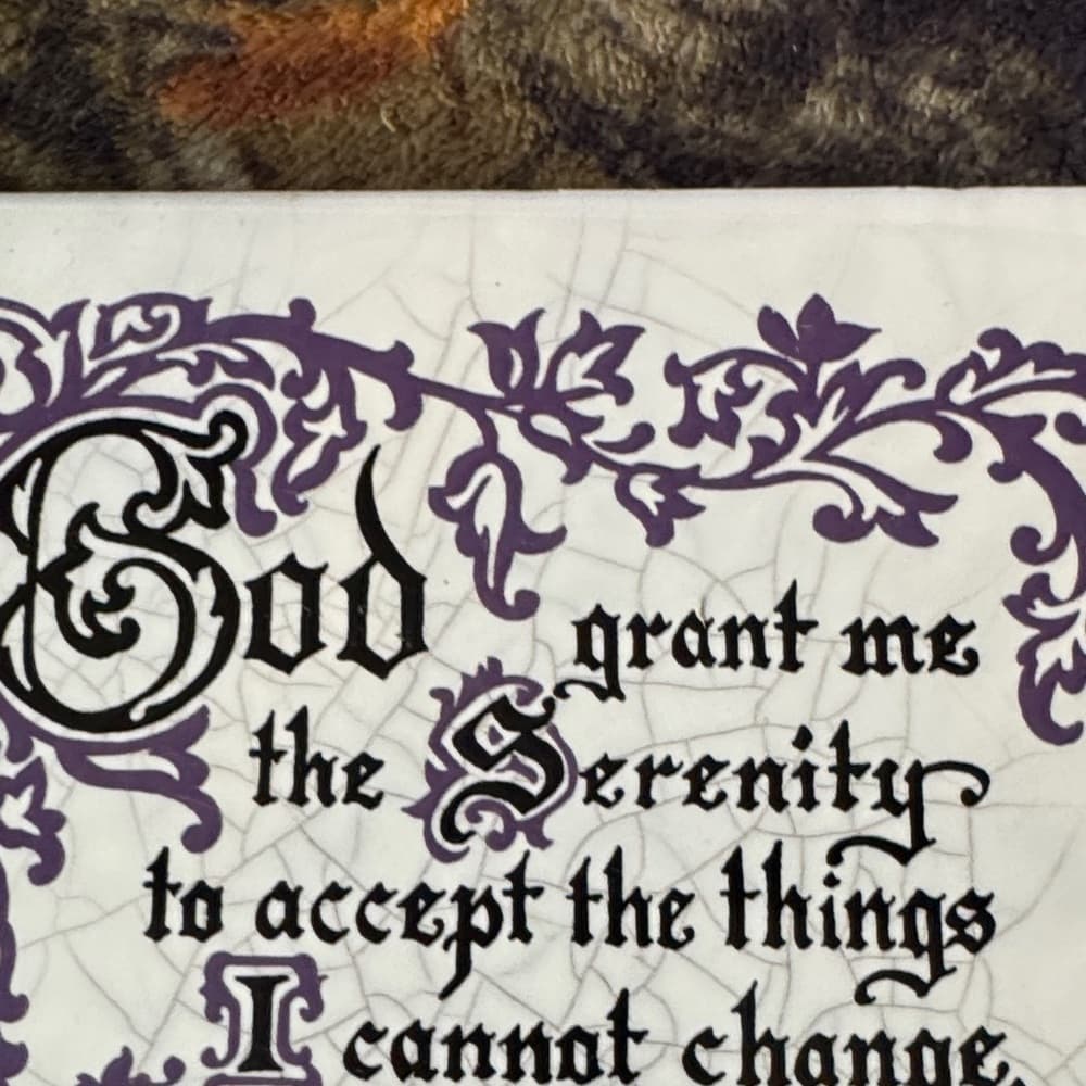 ★ Serenity Prayer Decorative Tile Plaque Religious Inspirational Wall Decor - Thumbnail 2
