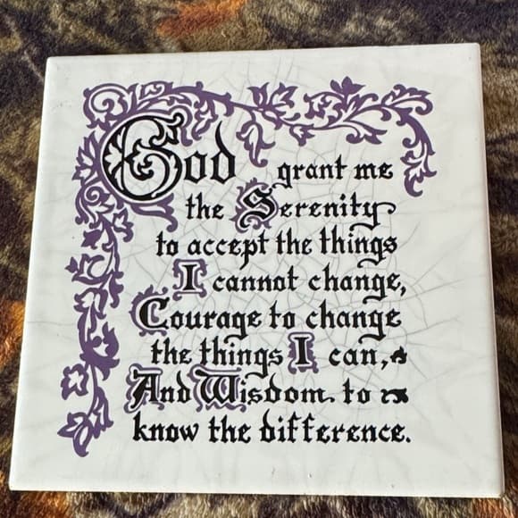 ★ Serenity Prayer Decorative Tile Plaque Religious Inspirational Wall Decor - Thumbnail 9