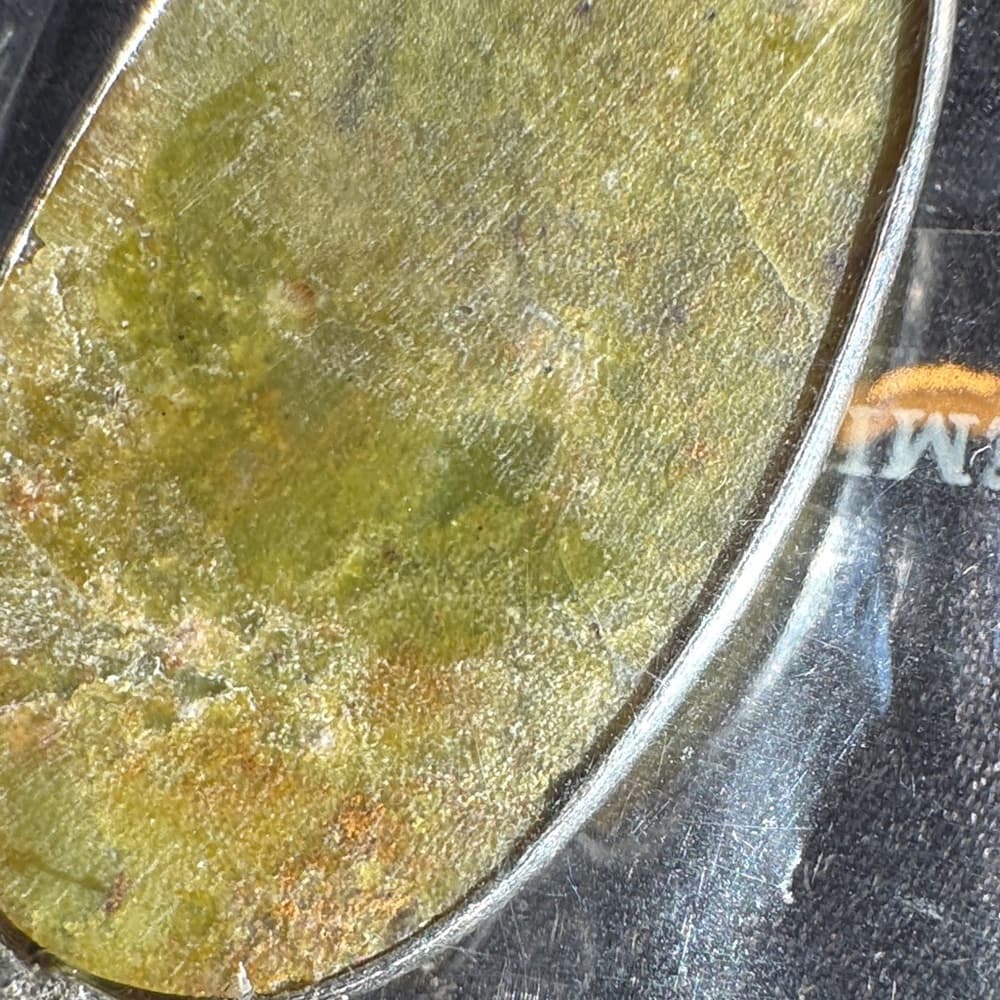 Green Unakite Oval Pendant - Thumbnail 4