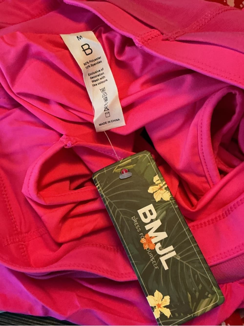⭐ NWT BMJL Hot Pink Athletic Skort Built In Shorts Running Medium - Thumbnail 2
