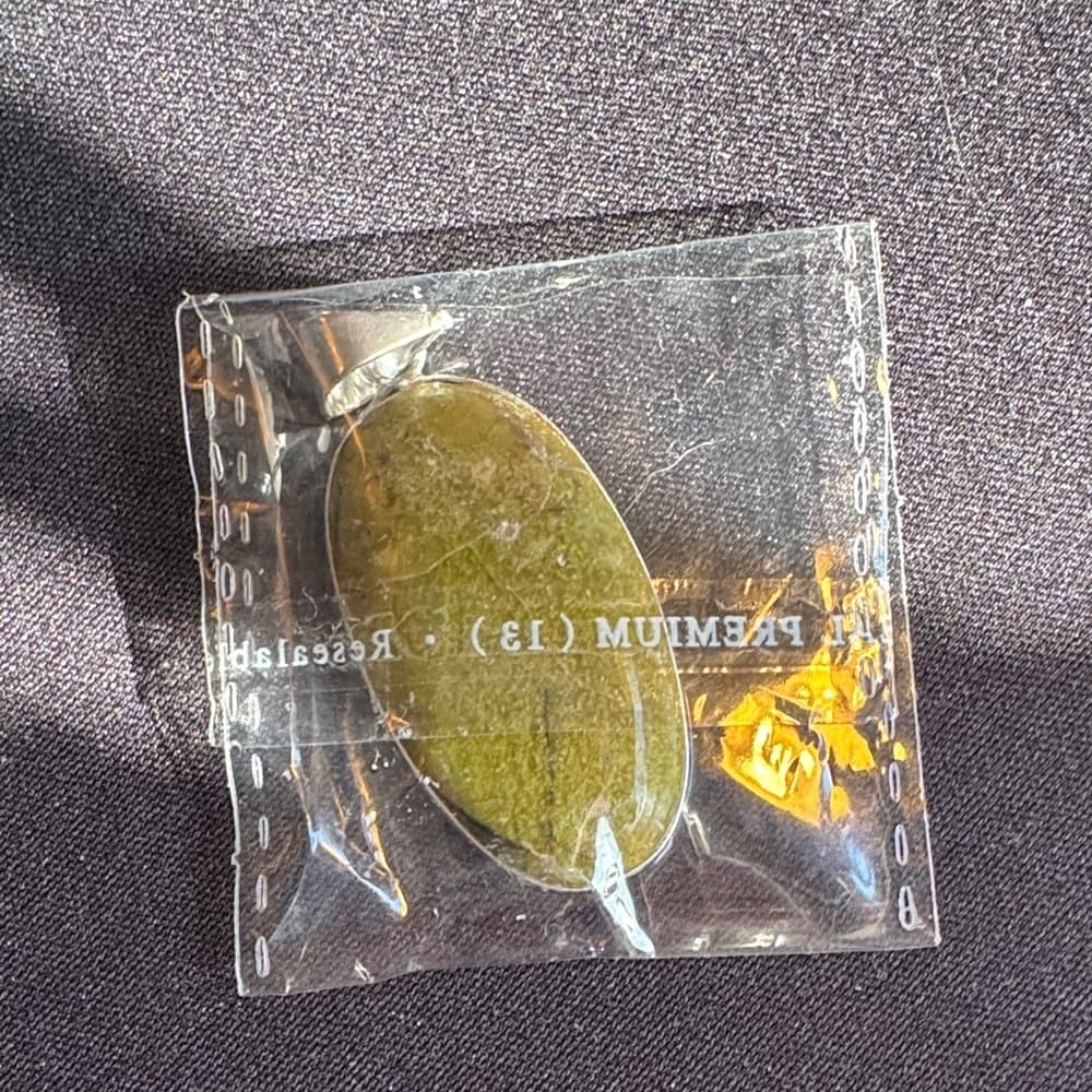 Green Unakite Oval Pendant - Thumbnail 5