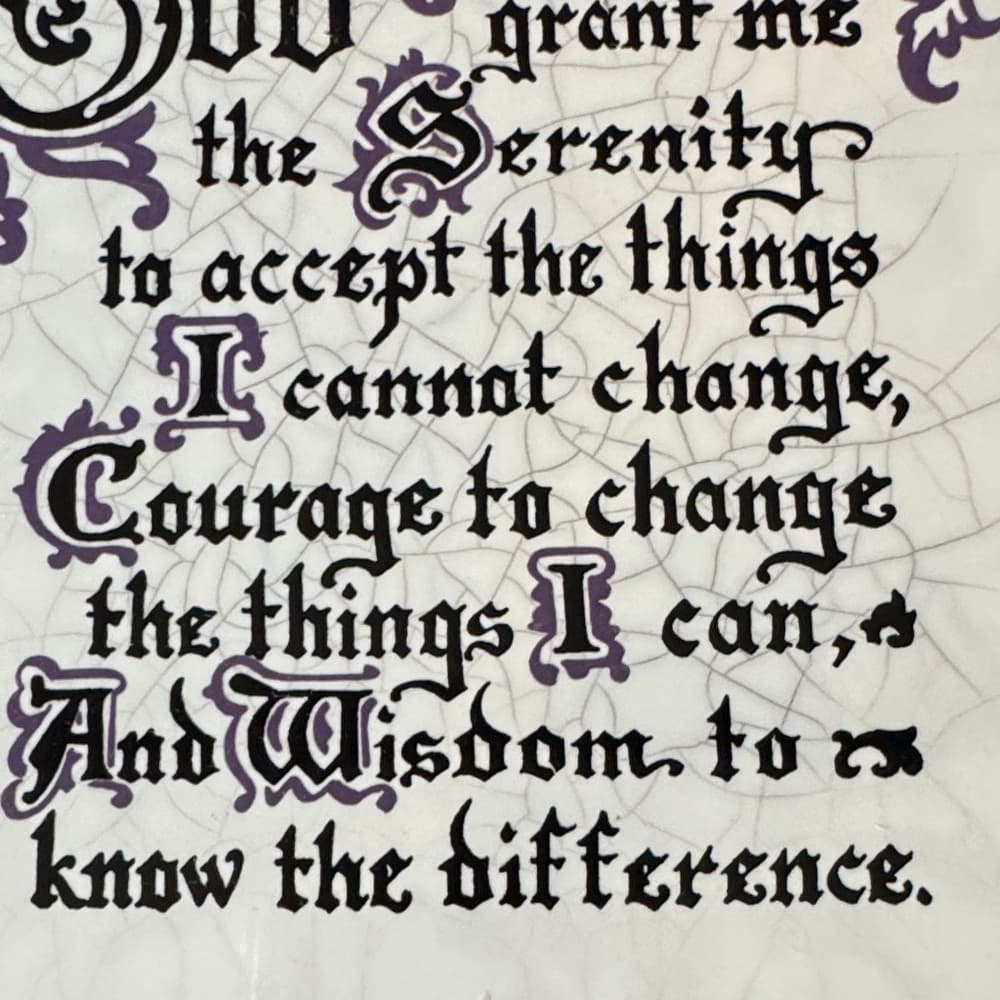 ★ Serenity Prayer Decorative Tile Plaque Religious Inspirational Wall Decor - Thumbnail 3