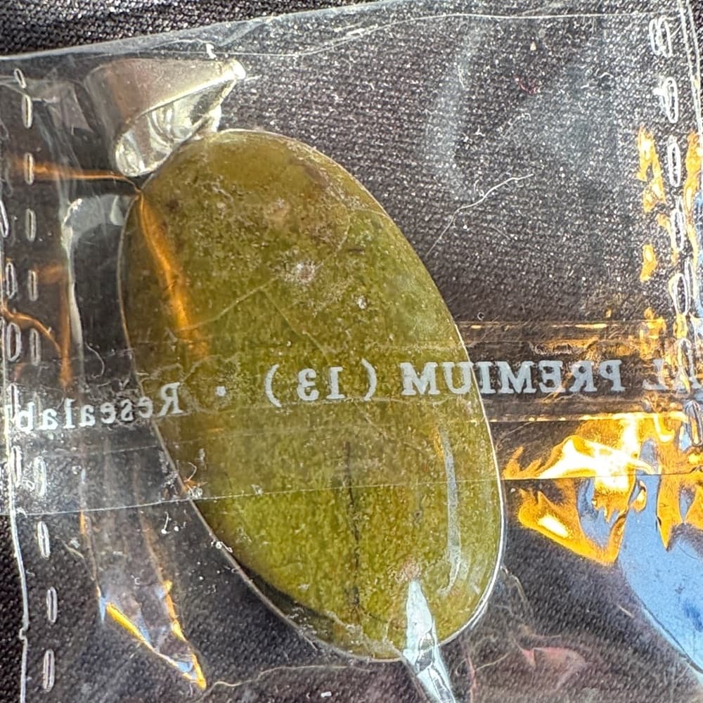 Green Unakite Oval Pendant