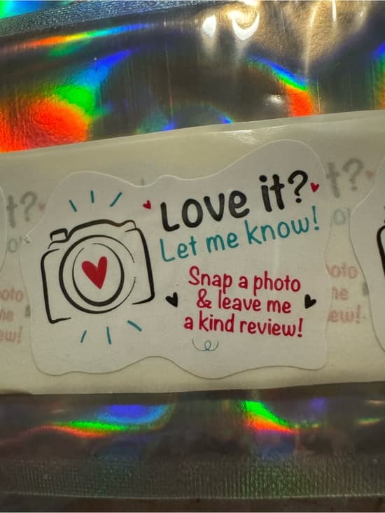 ★ 60 Review Reminder Stickers Love It Let Me Know Packaging Labels - Thumbnail 4