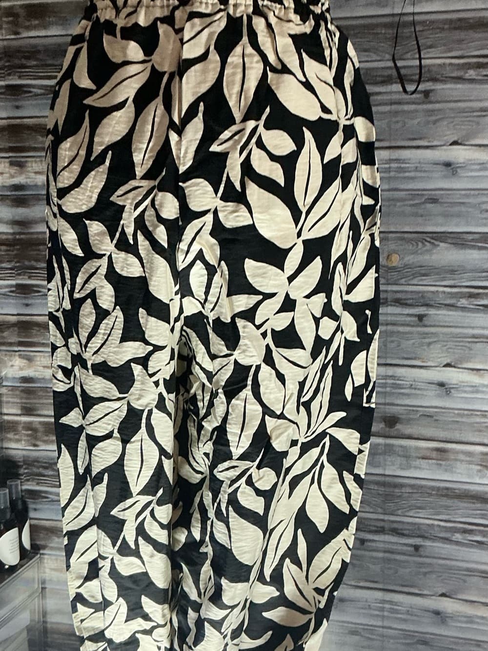 ⭐ NWT A New Day Jumpsuit Bundle XS S M Black Leaf Wide Leg - Thumbnail 7