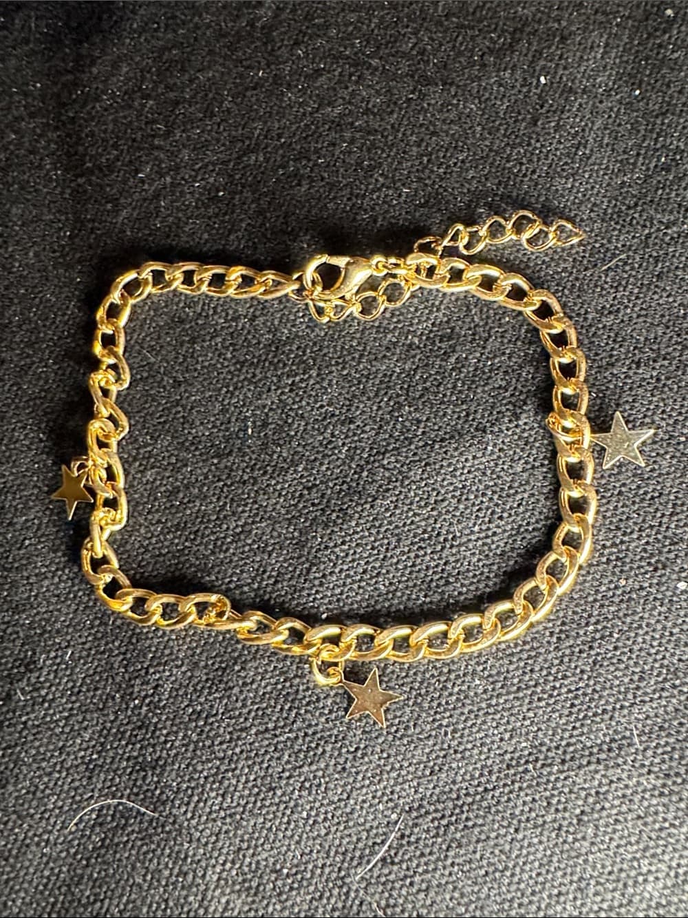 ★ Gold Tone Star Charm Chain Bracelet Celestial Dainty Bracelet - Thumbnail 2