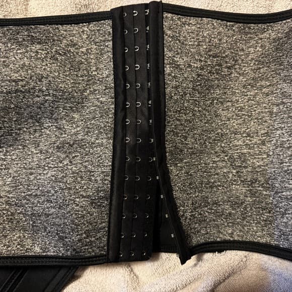 ★ Gray Black Waist Trainer Shapewear Corset Tummy Control Belt - Thumbnail 7