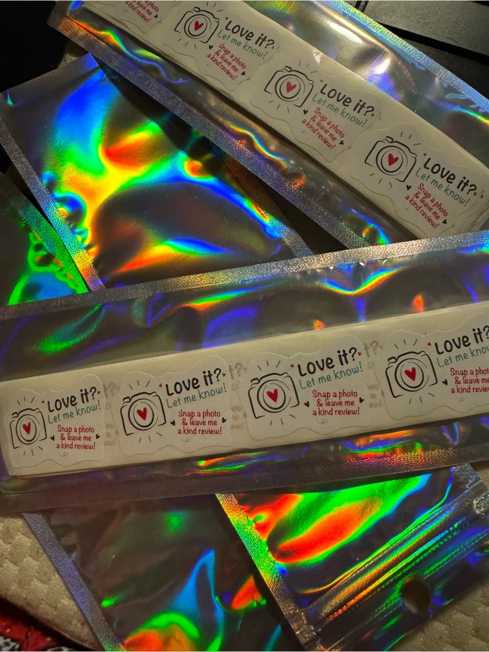 ★ 60 Review Reminder Stickers Love It Let Me Know Packaging Labels - Thumbnail 2