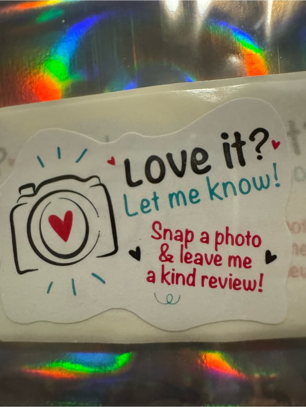 ★ 60 Review Reminder Stickers Love It Let Me Know Packaging Labels