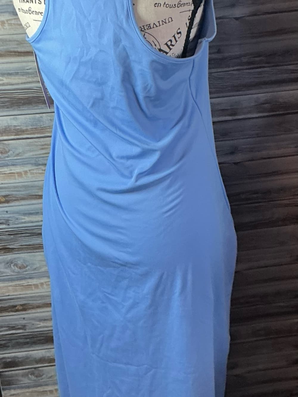 Wild Fable Blue Midi Dress Tie Front Cutout Sleeveless NWT Large - Thumbnail 3