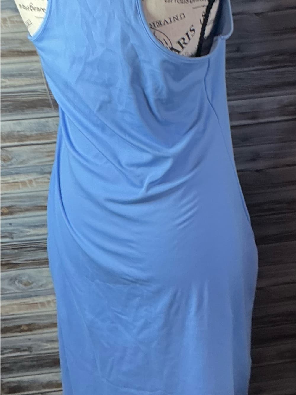 Wild Fable Blue Midi Dress Tie Front Cutout Sleeveless NWT Large - Thumbnail 4