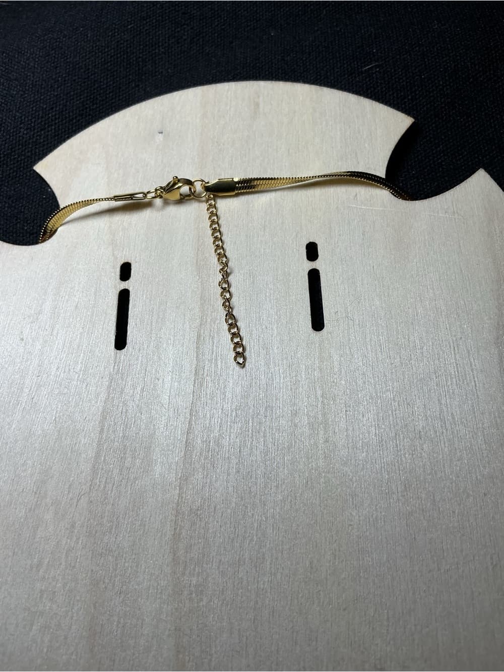 ★ Gold Tone Herringbone Snake Chain Necklace Minimalist Layered Chic. - Thumbnail 4
