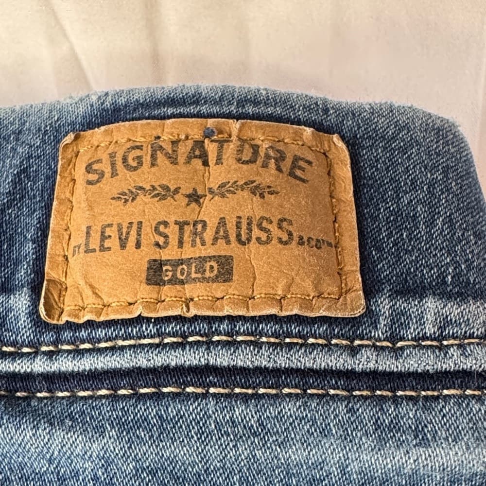 ★ Levi Strauss Signature Gold W32 L30 Straight Leg Jeans Dark Wash - Thumbnail 2