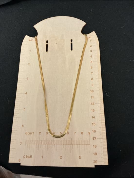 ★ Gold Tone Herringbone Snake Chain Necklace Minimalist Layered Chic. - Thumbnail 6