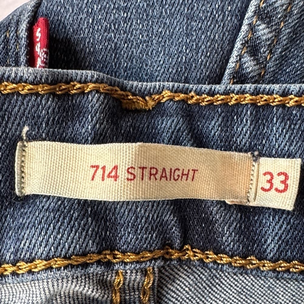Levi's Men's Deep Blue Straight Jeans - Thumbnail 3