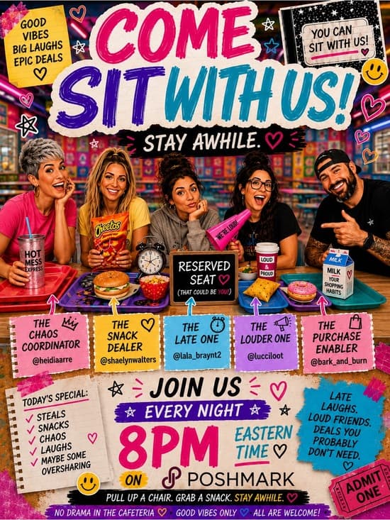 Come Sit With Us! Colorful Graphic Promo Poster - Thumbnail 2