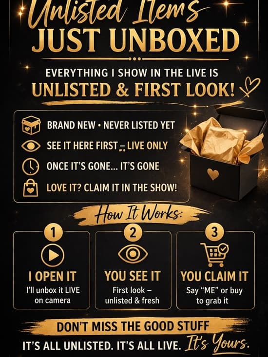 Unlisted Items Just Unboxed Gold & Black Graphic Poster - Thumbnail 2