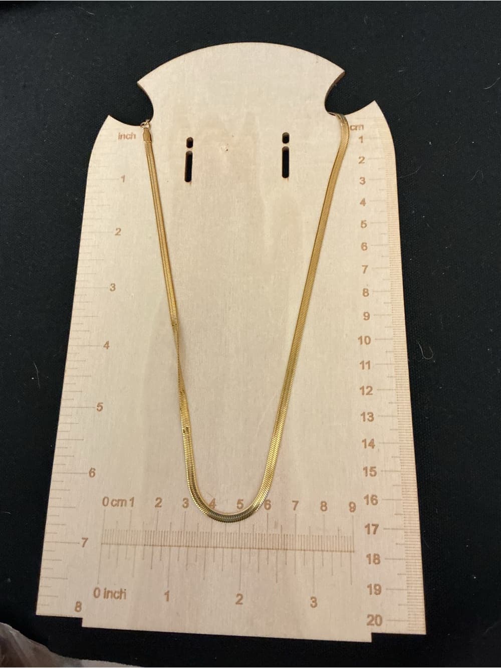 ★ Gold Tone Herringbone Snake Chain Necklace Minimalist Layered Chic. - Thumbnail 2