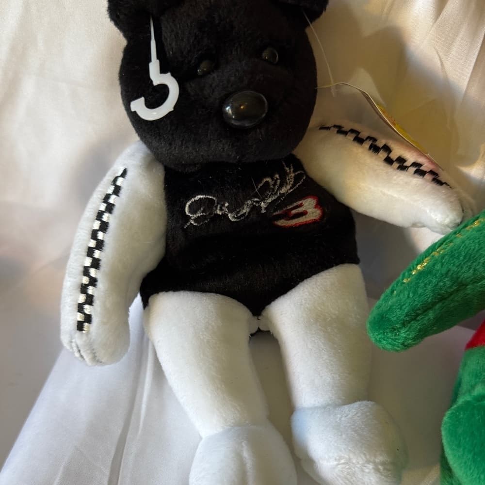 Black and Red Plush Bear Toy Set.