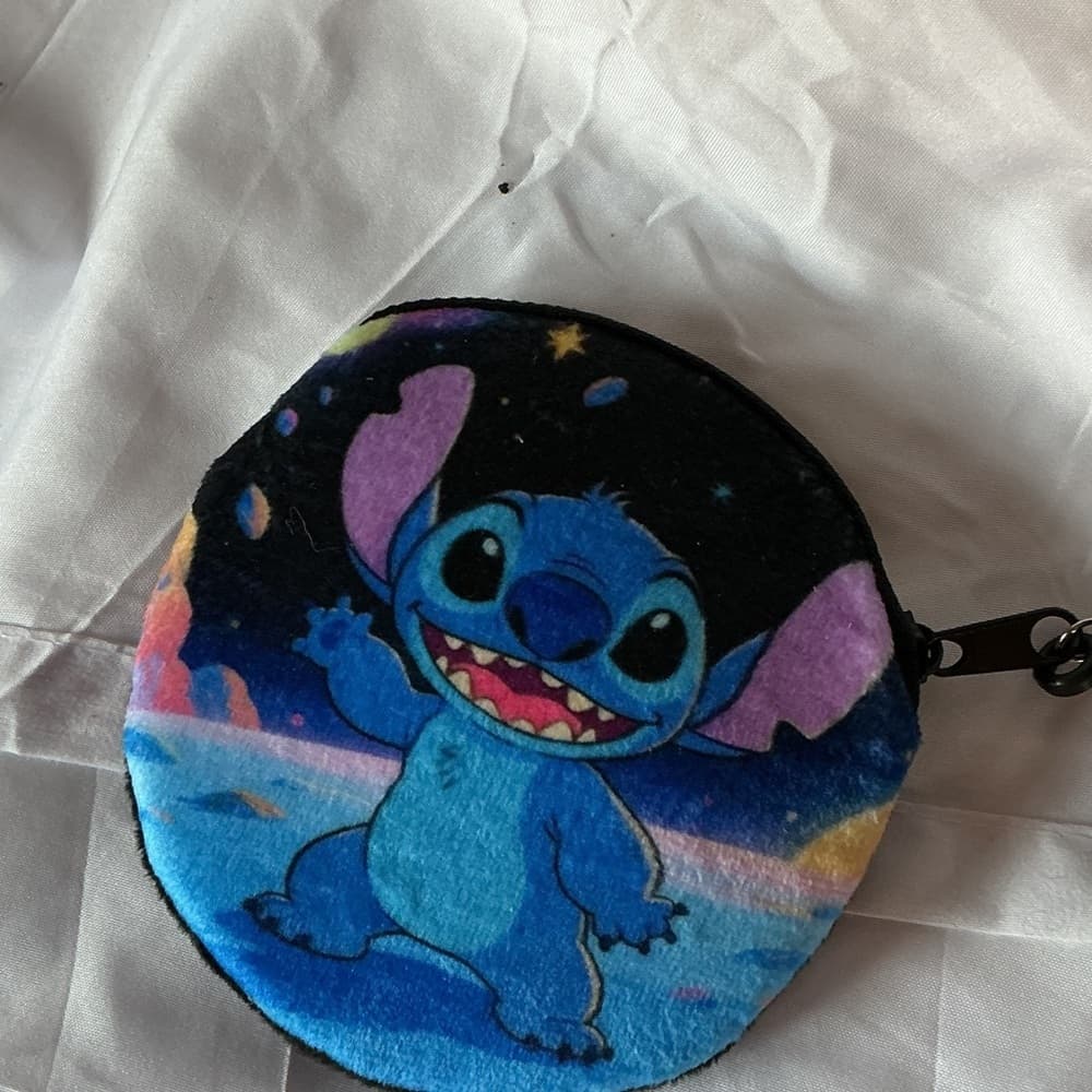 ⭐️Stitch Keychain with Pom Pom and Coin Purse