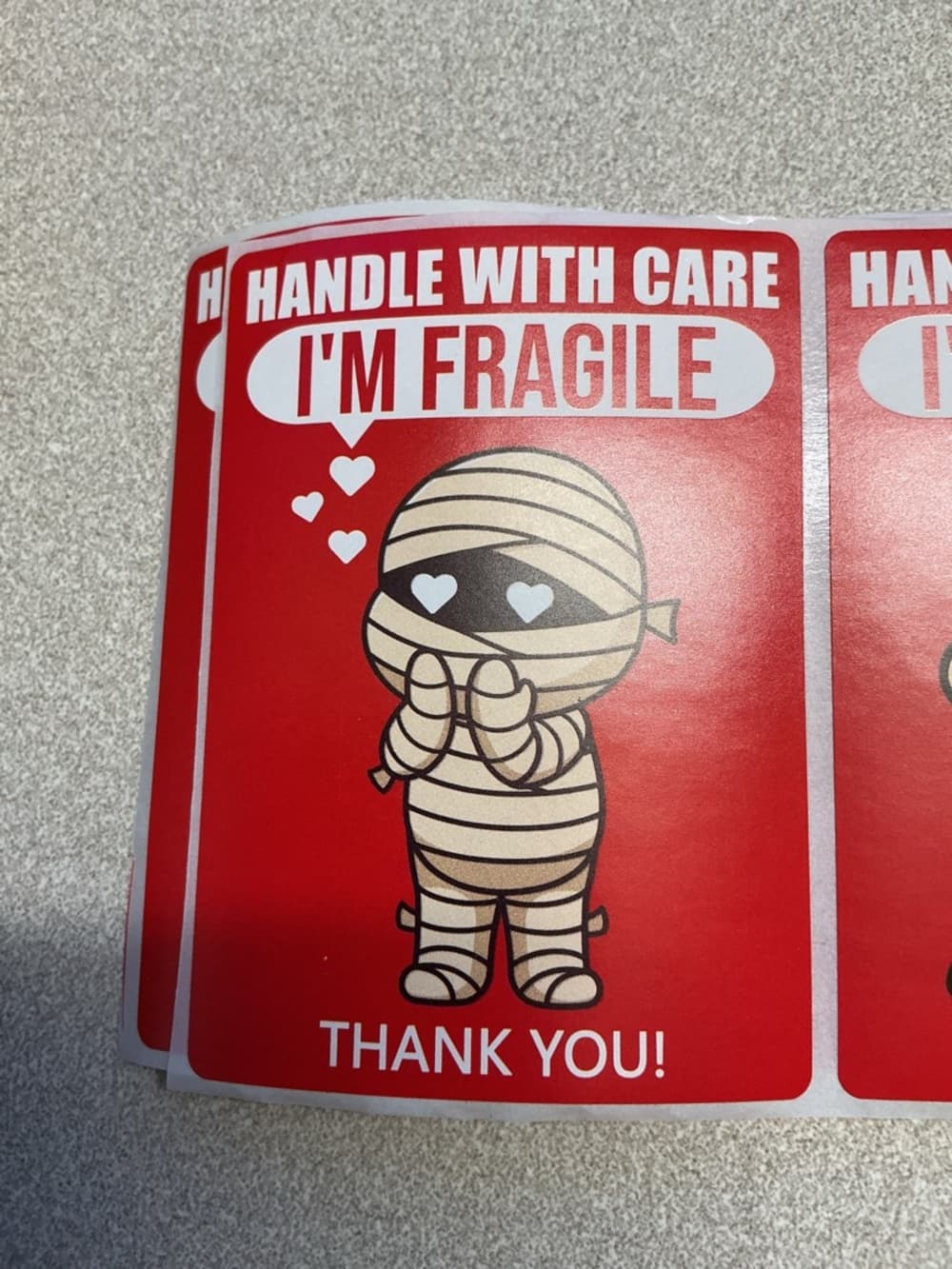 10 Random Cute Fragile Stickers Handle With Care Mix Bundle - Thumbnail 4
