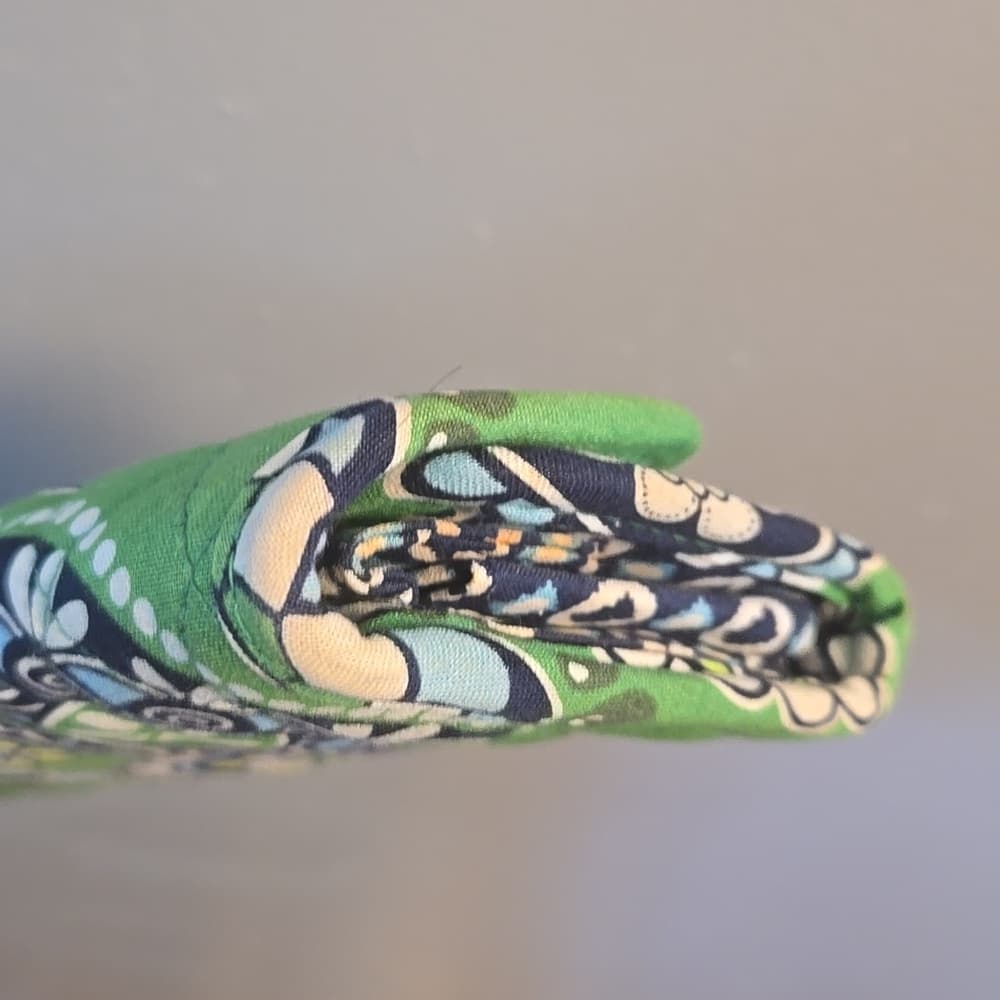 ★ Vera Bradley Green Floral Trifold Wallet Organizer Cotton - Thumbnail 8